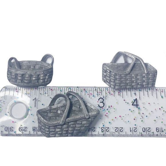 Longaberger Basket Design Magnets Lot of 3 Gray - Picture 3 of 3